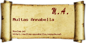 Multas Annabella névjegykártya